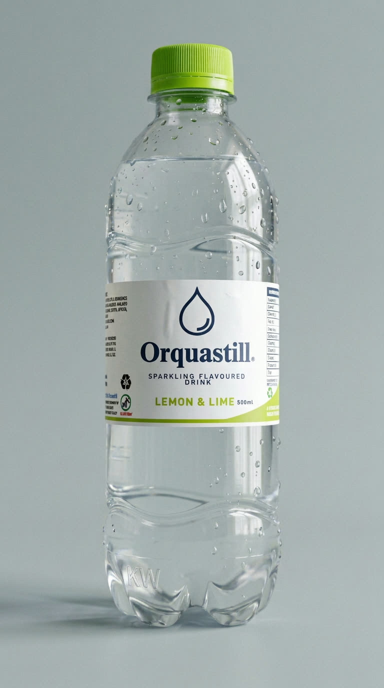 Orquastill Lemon & Lime sparkling flavoured water bottle