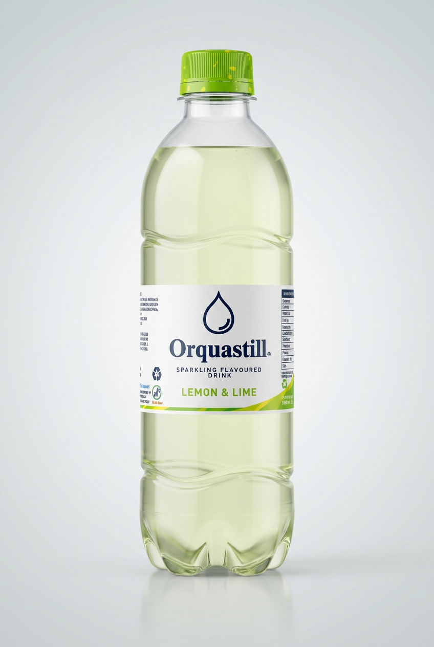 Orquastill Lemon & Lime flavoured water bottle