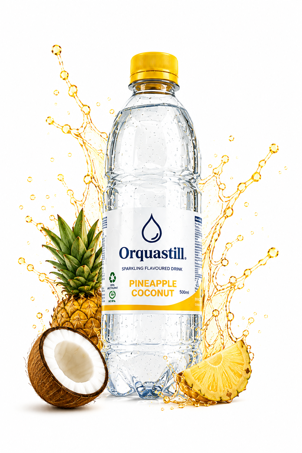 Orquastill Pineapple Coconut flavoured water bottle