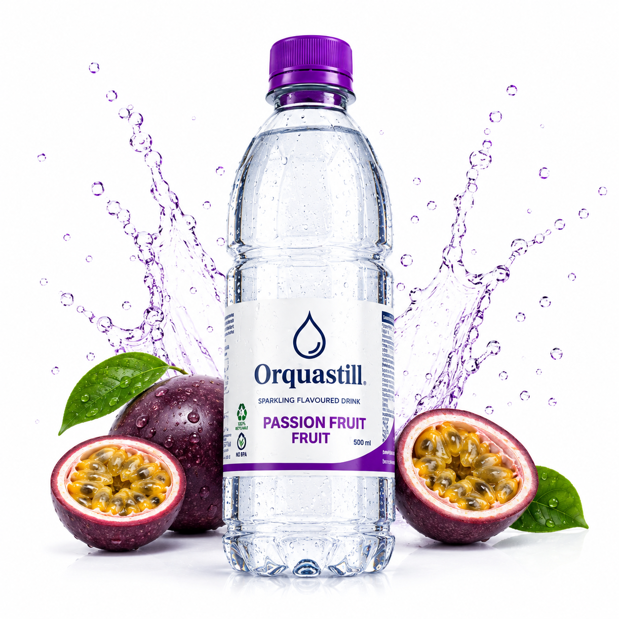 Orquastill Passion Fruit flavoured water bottle