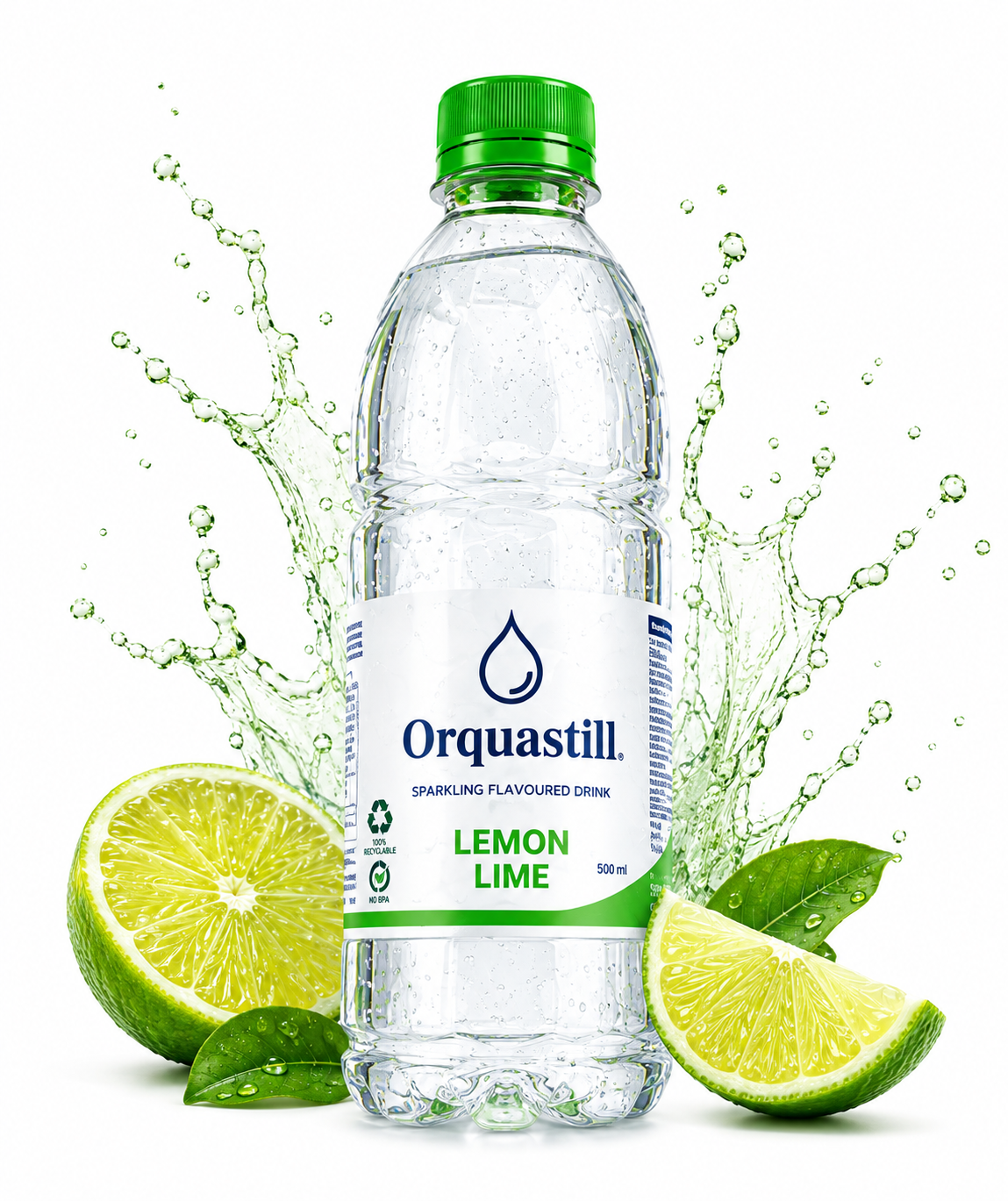 Orquastill Lemon & Lime flavoured water bottle
