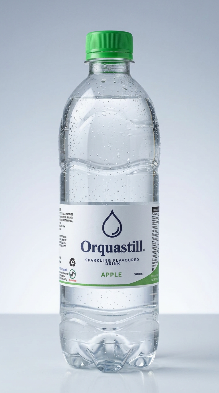 Orquastill Apple sparkling flavoured water bottle
