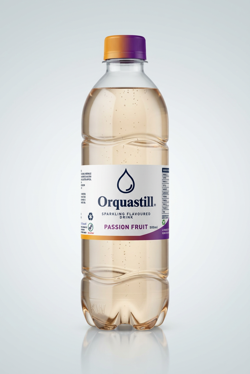 Orquastill Passion Fruit flavoured water bottle