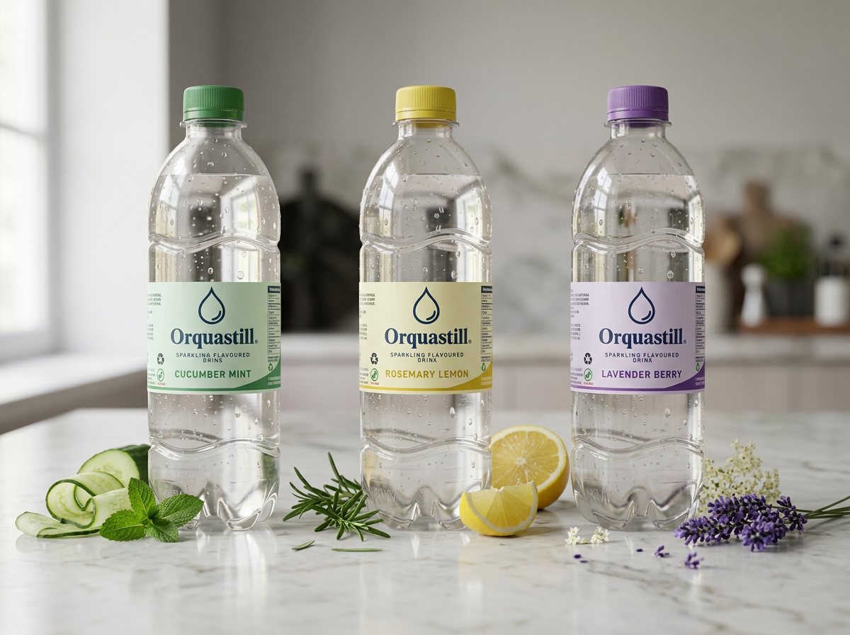 Botanical Collection bottled water range by Orquastill