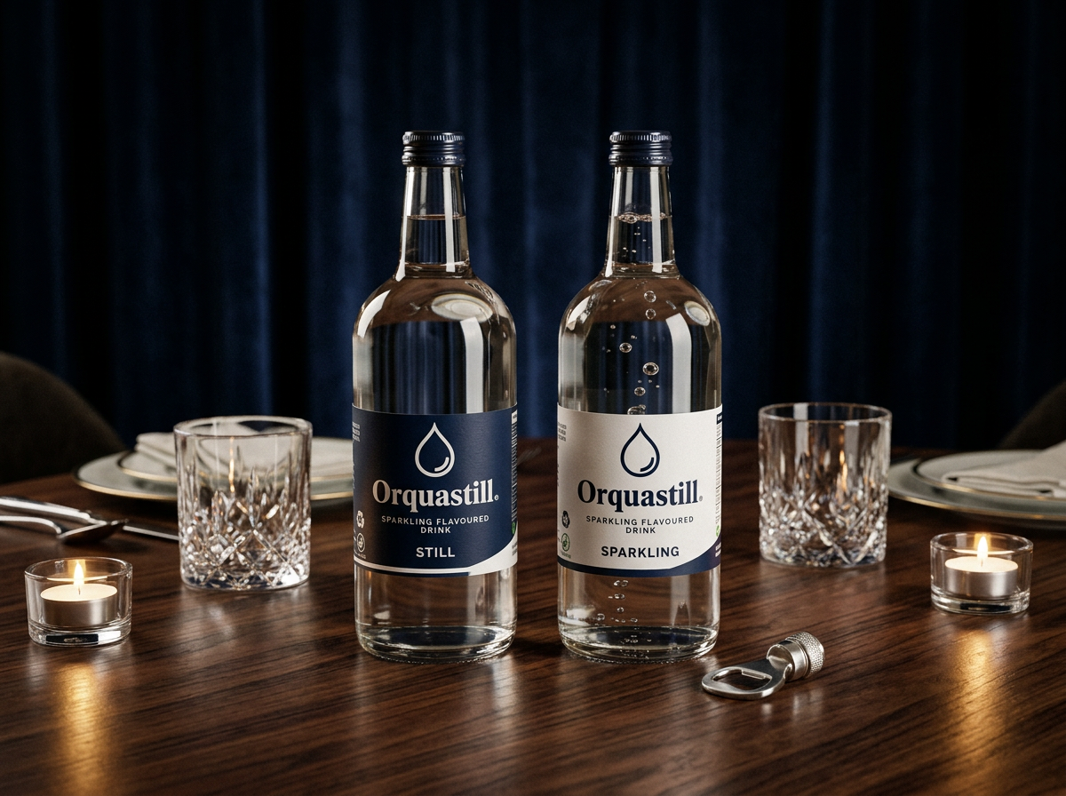 Luxury Reserve Collection bottled water range by Orquastill
