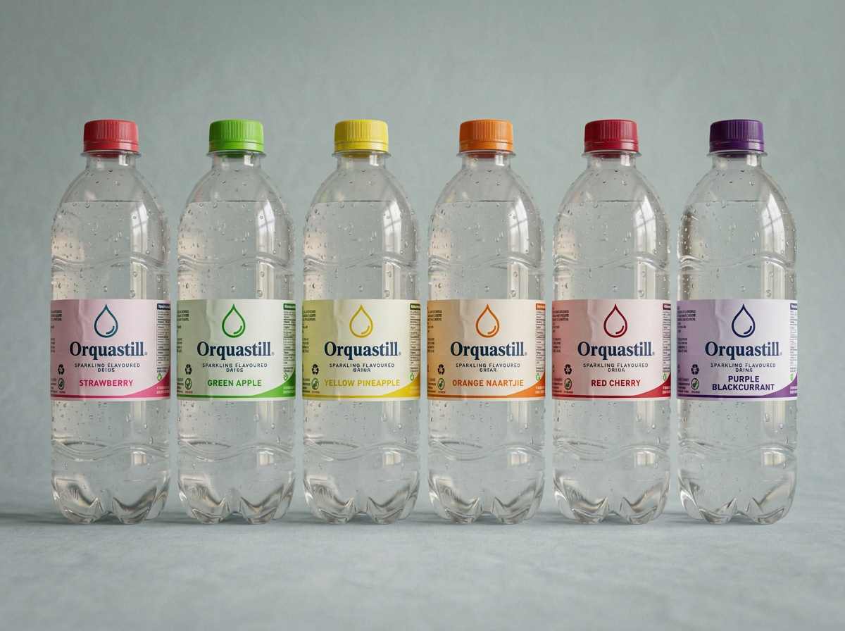 Signature Flavours bottled water range by Orquastill